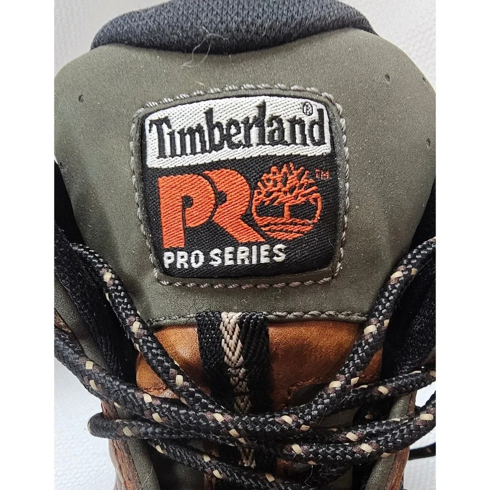 Timberland PRO‎ Series Mens Brown Leather Safety Toe Work Boots